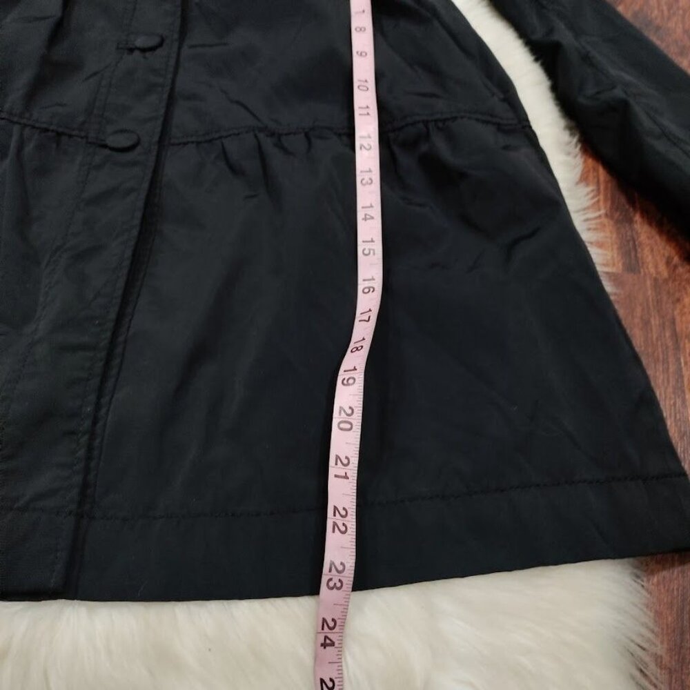 Valentino R.E.D Black Raincoat/Shacket Peplum Whimsy Goth Babydoll 40 S/M - Picture 6 of 15